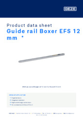 Guide rail Boxer EFS 12 mm  * Product data sheet EN