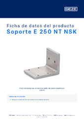 Soporte E 250 NT NSK Ficha de datos del producto ES