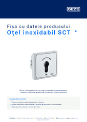 Oțel inoxidabil SCT  * Fișa cu datele produsului RO