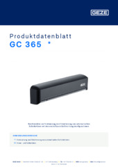 GC 365  * Produktdatenblatt DE