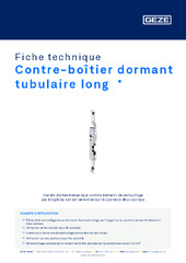 Contre-boîtier dormant tubulaire long  * Fiche technique FR