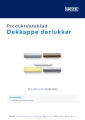 Dekkappe dørlukker Produktdatablad NB