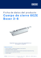 Cuerpo de cierre GEZE Boxer 3-6 Ficha de datos del producto ES