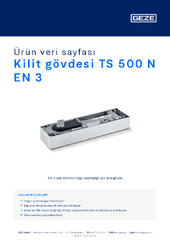Kilit gövdesi TS 500 N EN3 Ürün veri sayfası TR