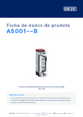 A5001--B Ficha de dados de produto PT