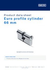 Euro profile cylinder 66 mm Product data sheet EN