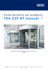 TSA 325 NT manual  * Ficha de datos del producto ES