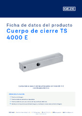 Cuerpo de cierre TS 4000 E Ficha de datos del producto ES