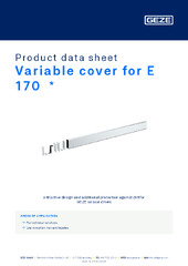 Variable cover for E 170  * Product data sheet EN
