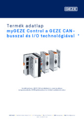 myGEZE Control a GEZE CAN-busszal és I/O technológiával  * Termék adatlap HU