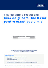 Șină de glisare ISM Boxer pentru canat pasiv mic Fișa cu datele produsului RO