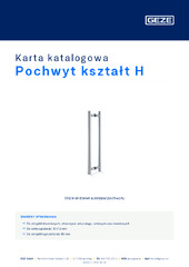 Pochwyt kształt H Karta katalogowa PL