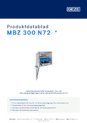 MBZ 300 N72  * Produktdatablad SV