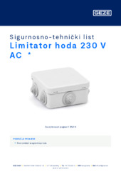 Limitator hoda 230 V AC  * Sigurnosno-tehnički list HR
