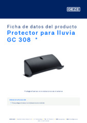 Protector para lluvia GC 308  * Ficha de datos del producto ES