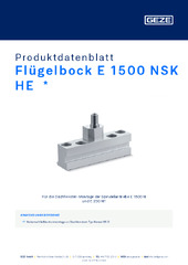 Flügelbock E 1500 NSK HE  * Produktdatenblatt DE