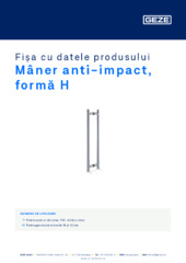 Mâner anti-impact, formă H Fișa cu datele produsului RO