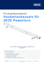 Haubenanbausatz für GEZE Powerturn Produktdatenblatt DE
