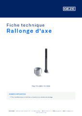 Rallonge d'axe Fiche technique FR