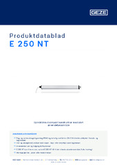 E 250 NT Produktdatablad DA