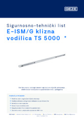 E-ISM/G klizna vodilica TS 5000  * Sigurnosno-tehnički list HR