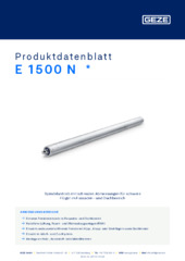 E 1500 N  * Produktdatenblatt DE