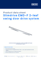 Slimdrive EMD-F 2-leaf swing door drive system Product data sheet EN