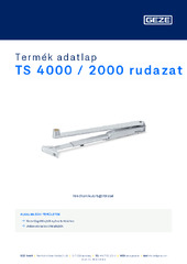 TS 4000 / 2000 rudazat Termék adatlap HU