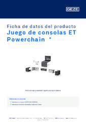 Juego de consolas ET Powerchain  * Ficha de datos del producto ES