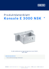 Konsole E 3000 NSK  * Produktdatenblatt DE