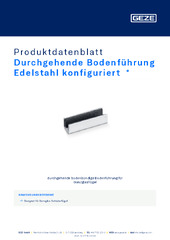 Durchgehende Bodenführung Edelstahl konfiguriert  * Produktdatenblatt DE