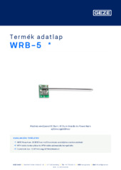 WRB-5  * Termék adatlap HU