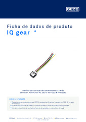 IQ gear  * Ficha de dados de produto PT