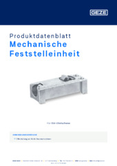 Mechanische Feststelleinheit Produktdatenblatt DE