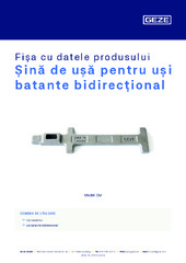 Șină de ușă pentru uși batante bidirecțional Fișa cu datele produsului RO