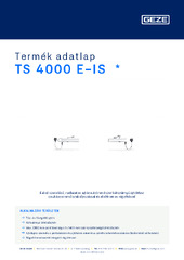 TS 4000 E-IS  * Termék adatlap HU