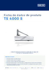 TS 4000 S Ficha de dados de produto PT