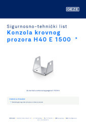 Konzola krovnog prozora H40 E 1500  * Sigurnosno-tehnički list HR