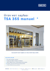 TSA 355 manuel  * Ürün veri sayfası TR