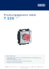 T 320  * Productgegevens tabel NL