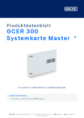 GCER 300 Systemkarte Master  * Produktdatenblatt DE