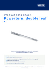 Powerturn, double leaf  * Product data sheet EN