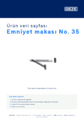 Emniyet makası No. 35 Ürün veri sayfası TR