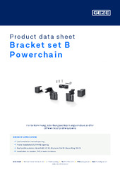 Bracket set B Powerchain Product data sheet EN
