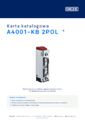 A4001-KB 2POL  * Karta katalogowa PL