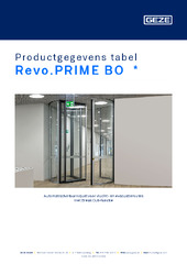 Revo.PRIME BO  * Productgegevens tabel NL