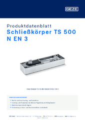 Schließkörper TS 500 N EN3 Produktdatenblatt DE