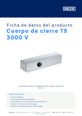 Cuerpo de cierre TS 3000 V Ficha de datos del producto ES