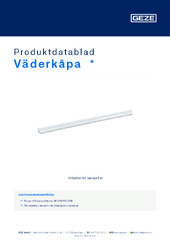 Väderkåpa  * Produktdatablad SV
