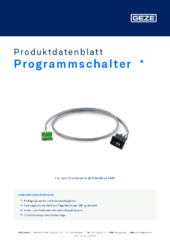 Programmschalter  * Produktdatenblatt DE